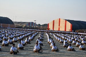 RSS Volunteer training camp at Indian state of Assam in December 2022