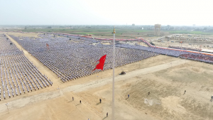 RSS volunteers at Meerut in the Indian state of Uttar Pradesh in February 2018