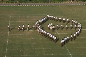 Volunteers of Rashtriya Swayamsevak Sangh(RSS). Source:  https://www.rss.org/Vijaya%20Dashami%20Utsav%202021.html