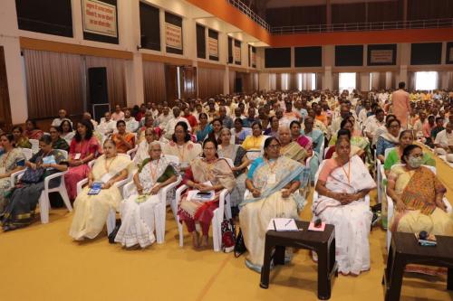 Women delegates at the meeting of RSS' top decision making body Akhil Bharatiya Pratinidhi Sabha(ABPS) in March 2023 at Panipat in the Indian state of Haryana. Image Source: VSK Bharat